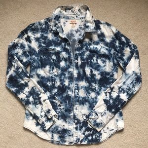 Tie dye button-down shirt
